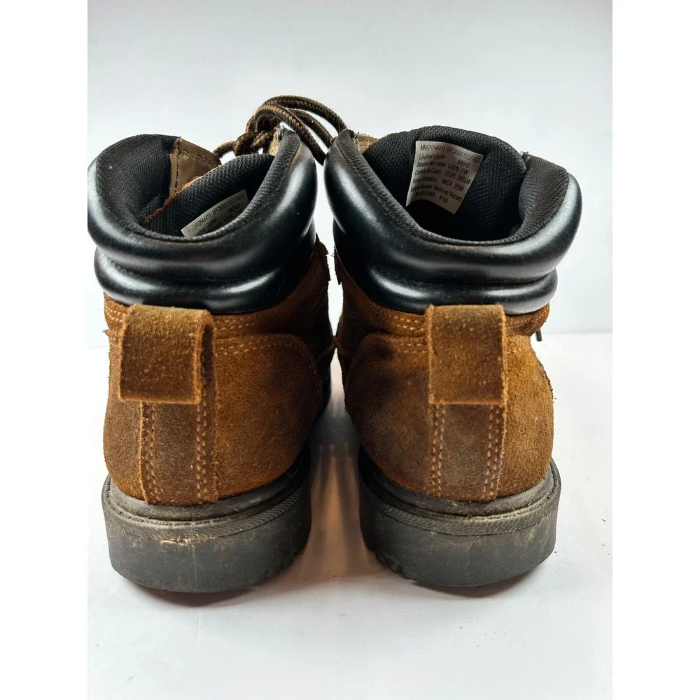 Brahma Mens Work Boots Brown‎ Suede Leather Lace Up Oil Resistant Size 7W